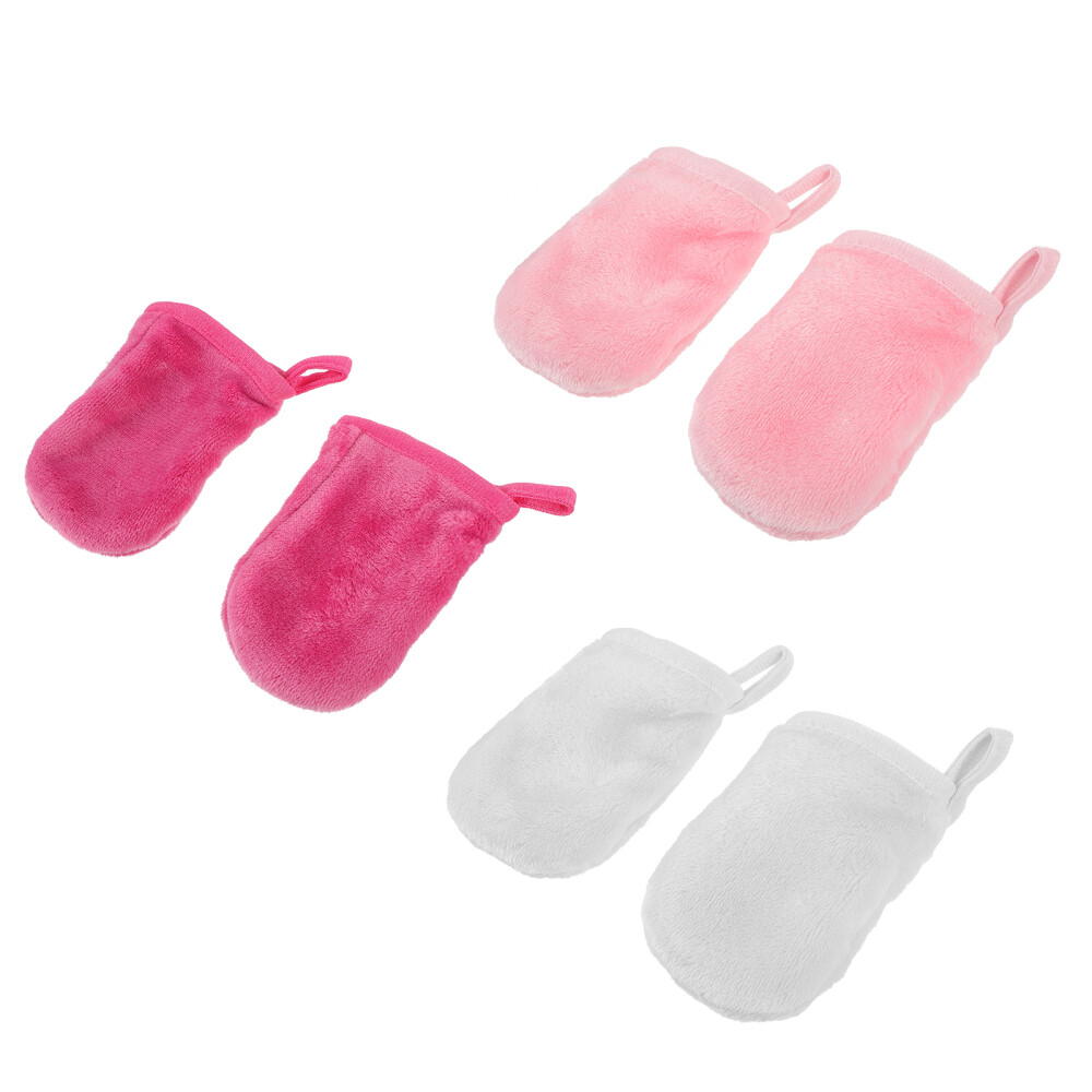 6Pcs Reusable Cosmetic Pads Face Washing Mitten Reusable Facial Cloth Pads