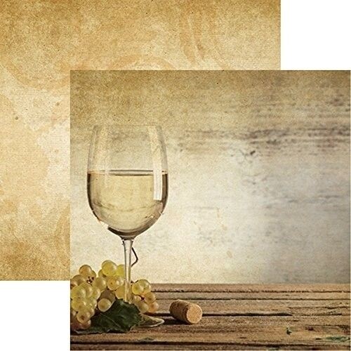 The Winery - White Wine Scrapbook Paper by Reminisce - 5 Sheets