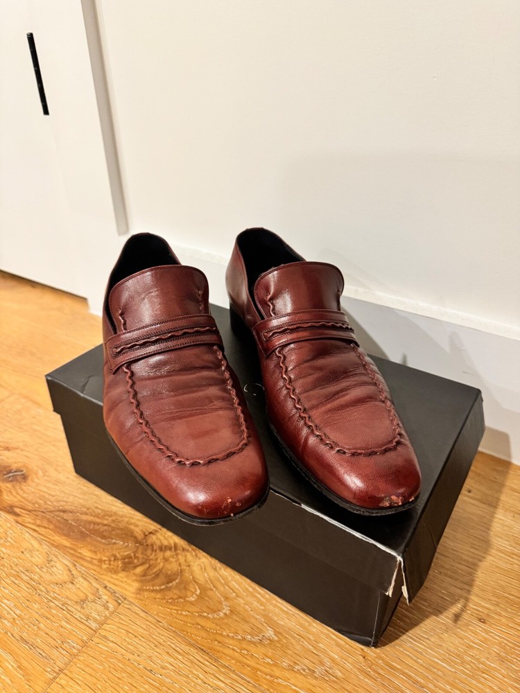 True Vintage Gucci Men's Bordeaux Leather Loafers Size 8.5D