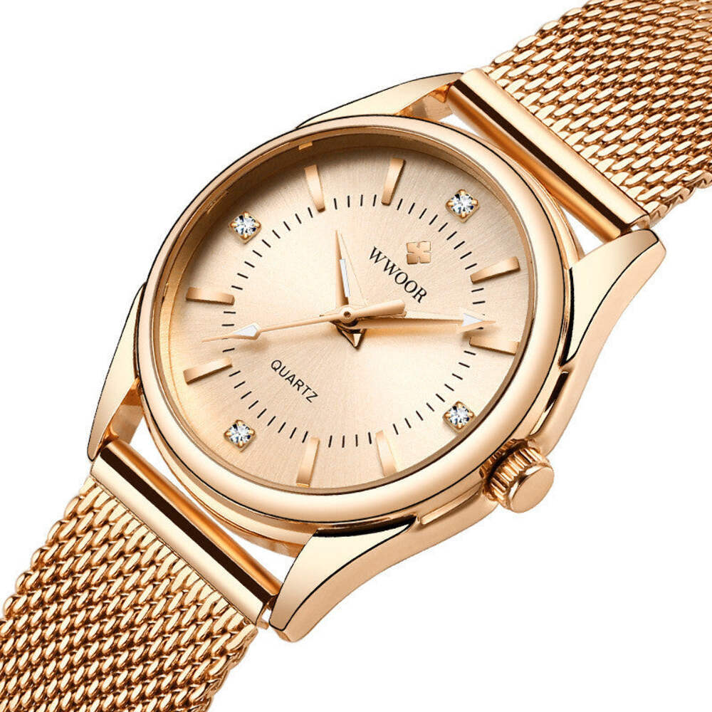 Elegant Waterproof Quartz Watch for Women with Luminous Display and Stainless St