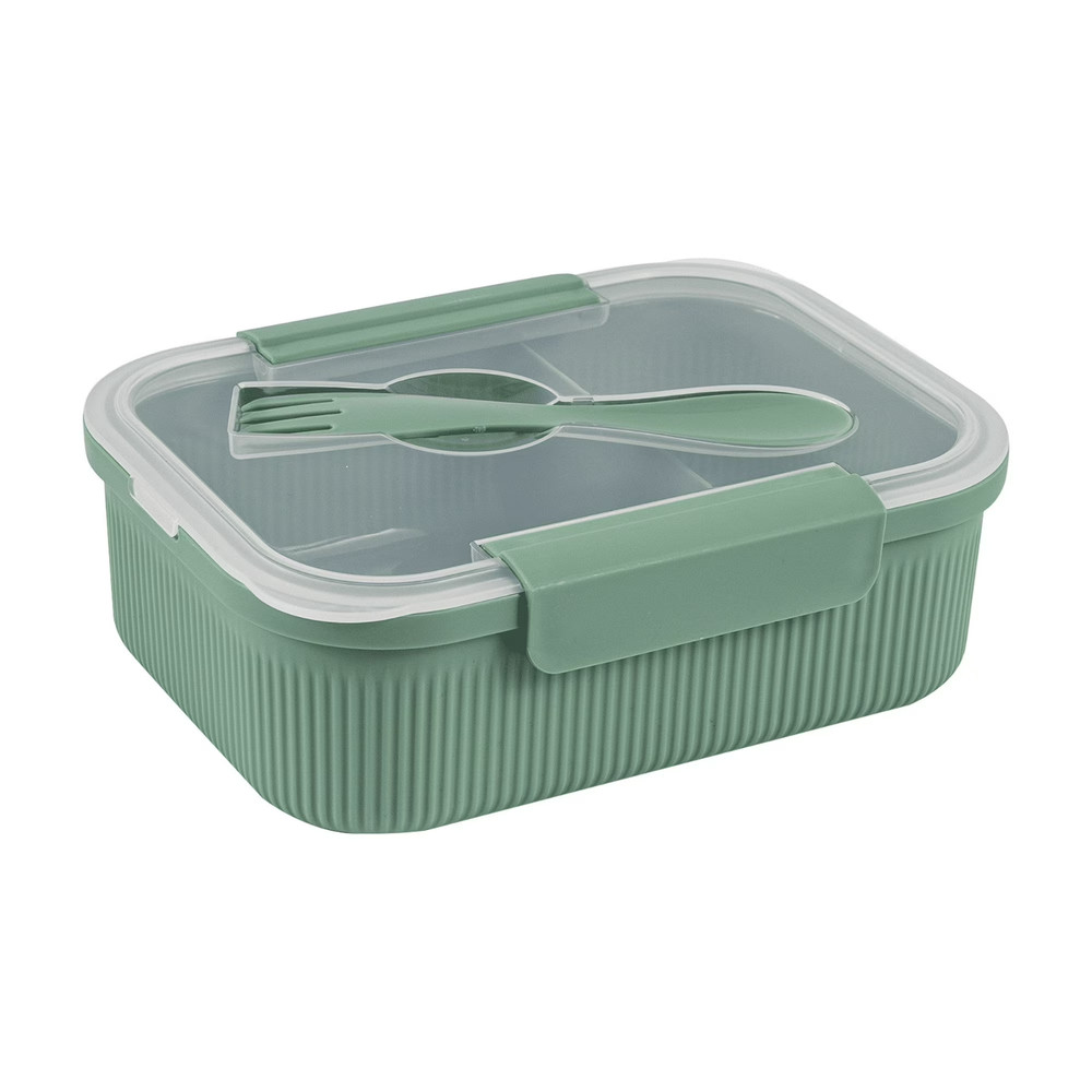 Mainstays Food Storage Bento Container, Rectangle, Green, 42oz Capacity, A Pract