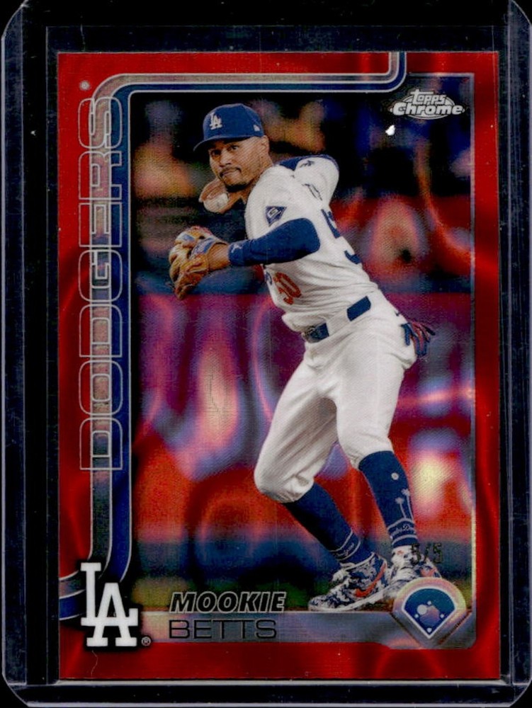 2025 Topps Chrome Mookie Betts Red Lava Refractor #5/5 Dodgers