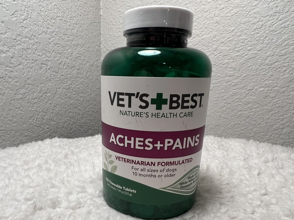 Vets Best Aches + Pains Dog Supplement 150 Chewable Tablets EXP  10/2025
