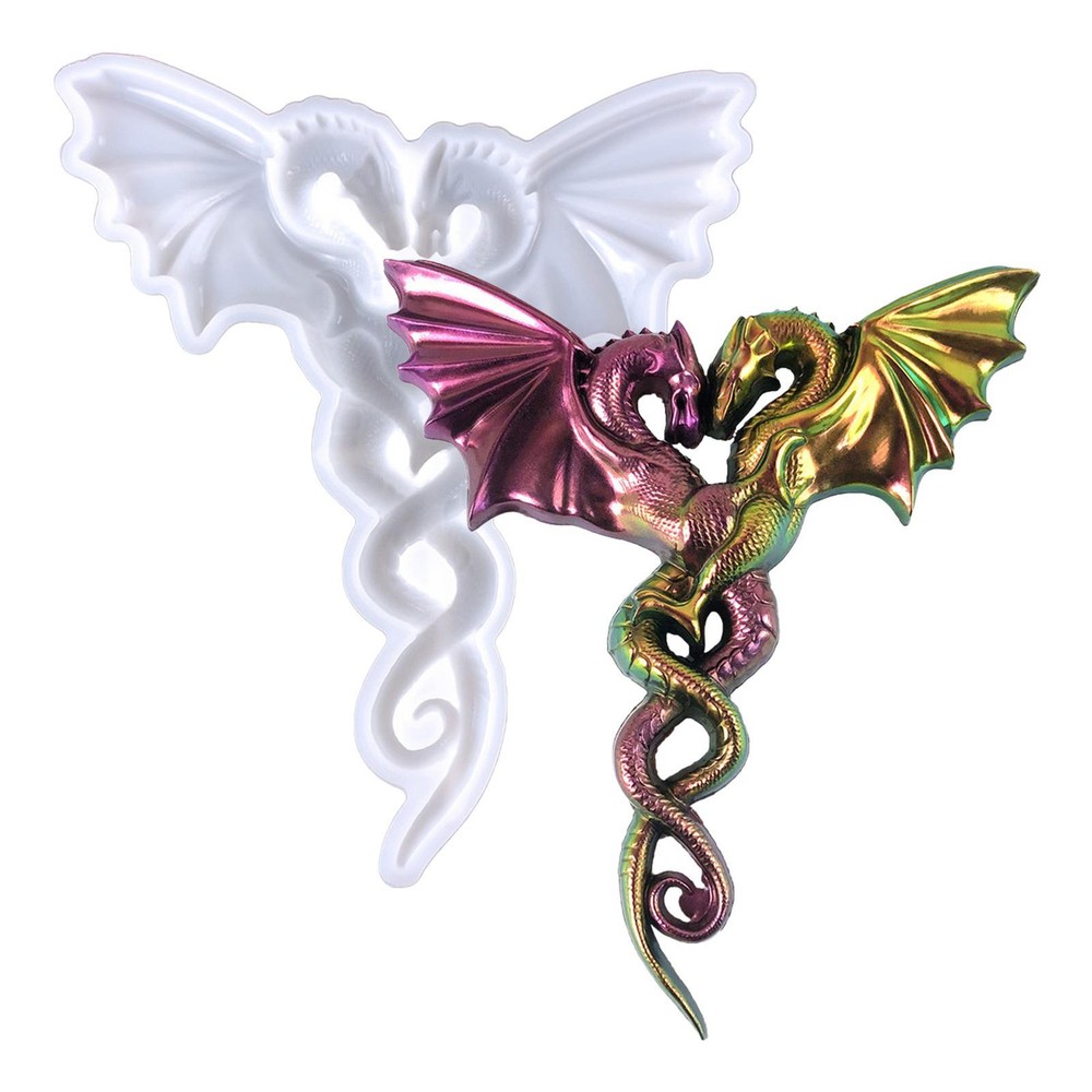 Dragon Mold 3D Heart-shaped Dragon Mold Silicone Animal Mold Epoxy esin Molds