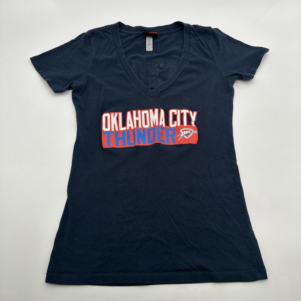 Majestic NBA Oklahoma City Thunder Durant 35 T-Shirt Women M Blue Logo ..#19502