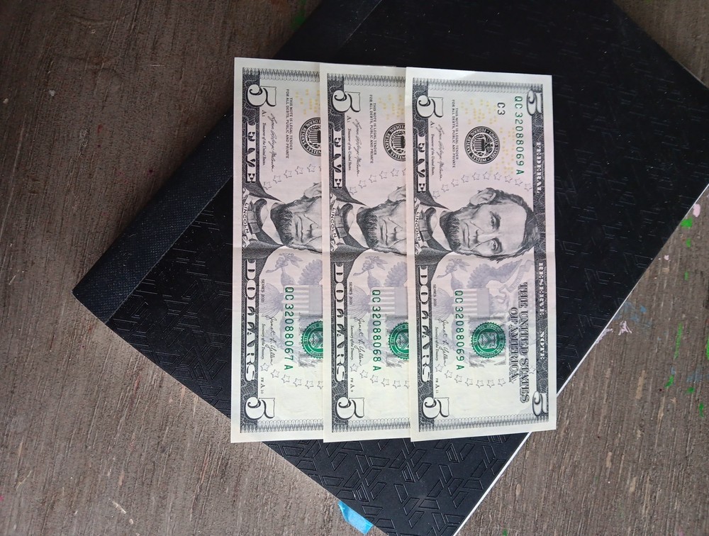 Lot Of $5 Dollar Bills Inorder Sequential Serial Numbers Great Condition