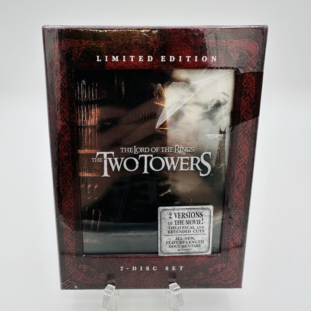 Lord of the Rings: The Two Towers (DVD, 2 Disc Set) Limited Edition SEALED READ*