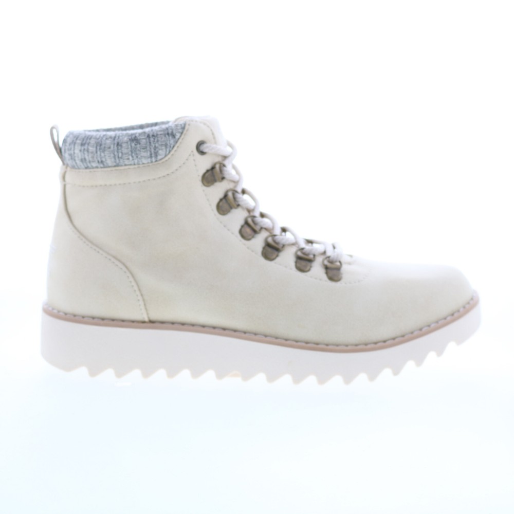 Skechers Bobs Mountain Kiss 113425 Womens Beige Canvas Casual Dress Boots