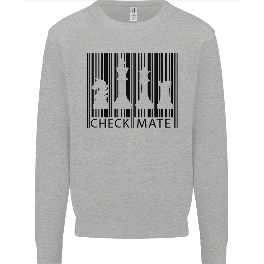 Chess Barcode Player Mens Sweatshirt Jumper
