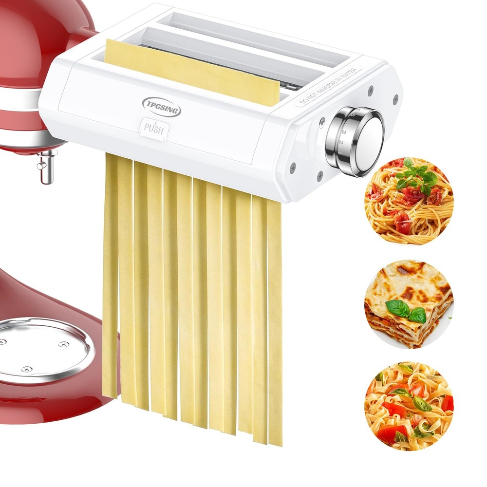 KitchenAid Stand Mixer Pasta Maker Attachment 3-in-1 for Fresh Homemade Noodles