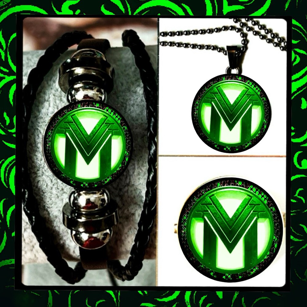 Iron Maiden Bruce Dickinson Man of Many Doors to Hell UK Set Featuring Bracelet Necklace Pin Bundle