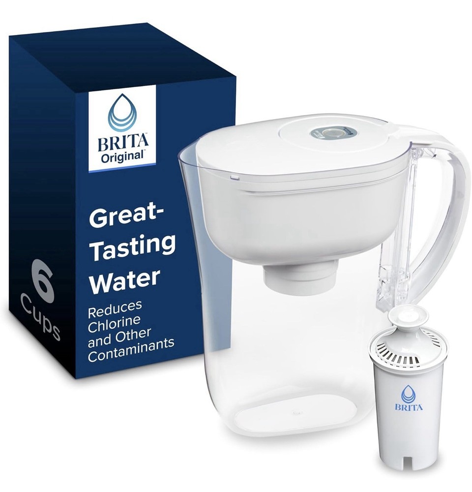 New Brita Metro 6-Cup Water Filter Pitcher – White | Smart Light Indicator