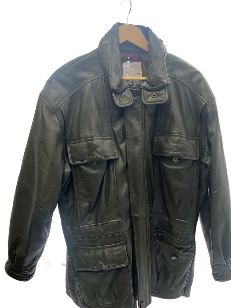 Nuovapelle/Leather Jacket Blouson/48/-/Khk/Plain 8922