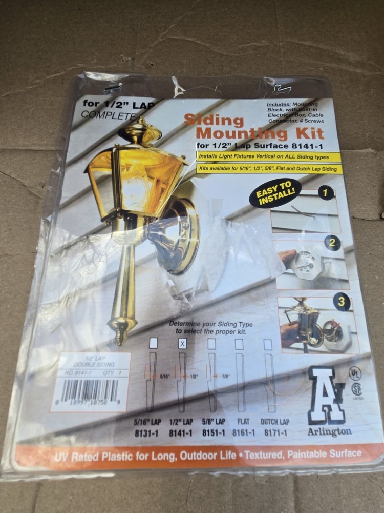 Siding Mounting Kit For 1/2 Inch Lap Surface 8141-1 new