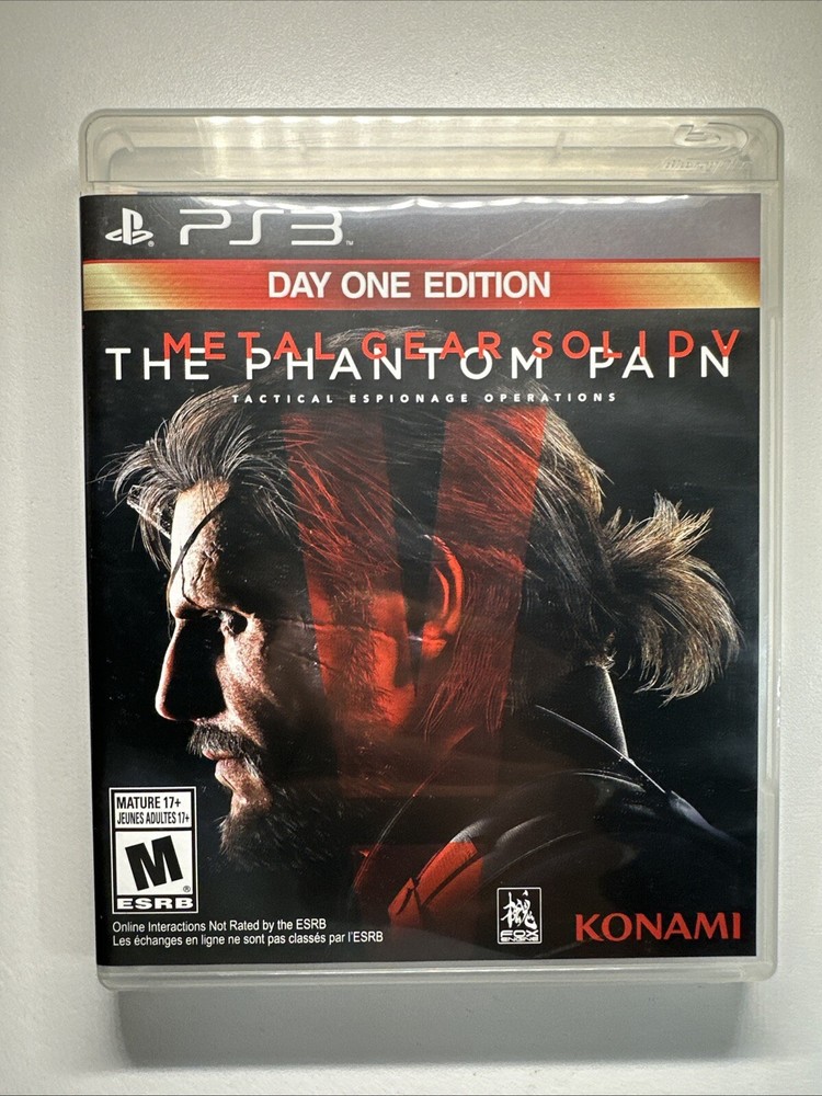 Metal Gear Solid 5 Phantom Pain Day One Edition PS3 Game with Manual