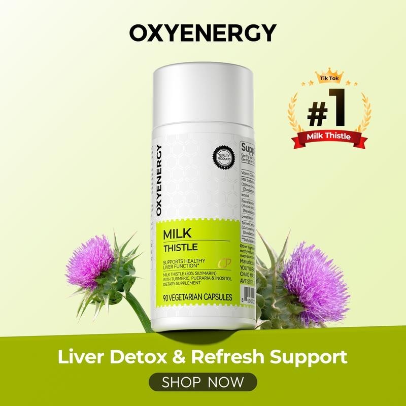 Oxyenergy Milk Thistle Liver Detox & Colon Cleanse,Natural Liver Health Support
