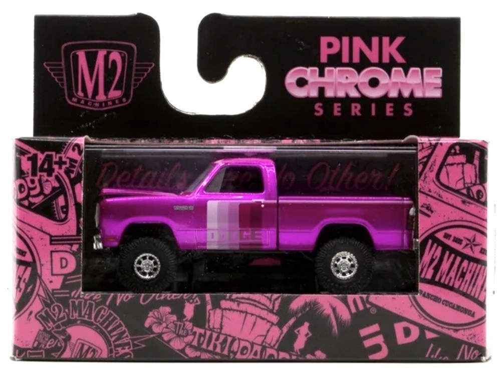 M2 MACHINES 1979 DODGE 150 POWER WAGON PINK CHROME SERIES