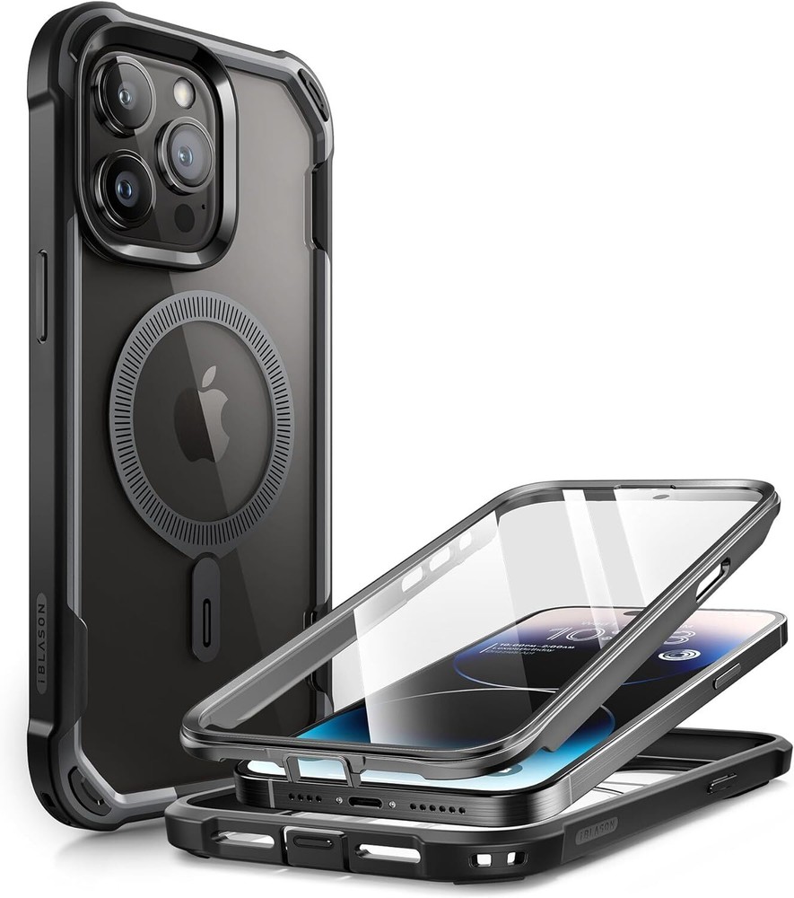 Ares Mag for iPhone 15 Pro Max Case with Screen Protector, [Compatible with MagS