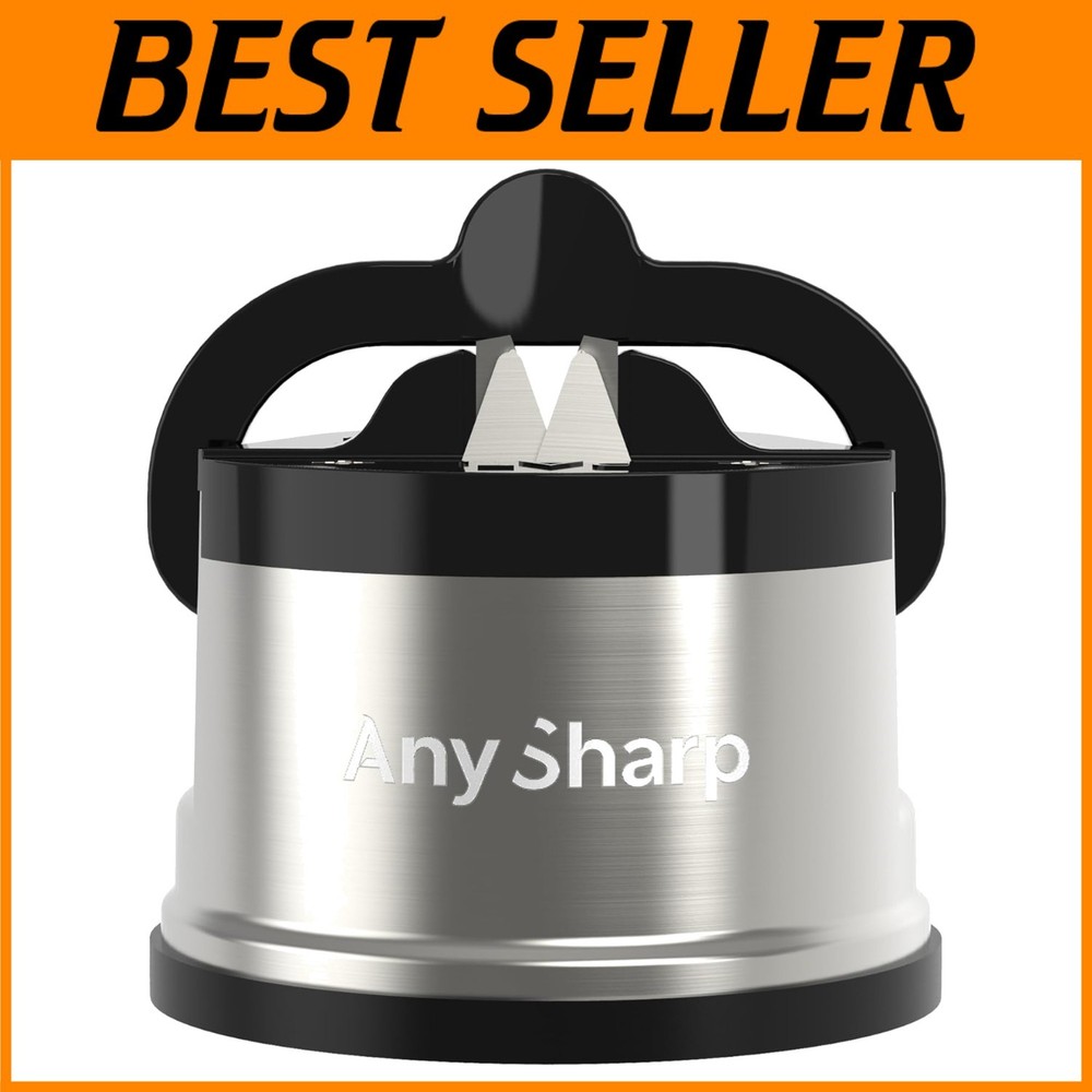 Pro Metal Knife Sharpener with PowerGrip Suction for Compact Kitchens