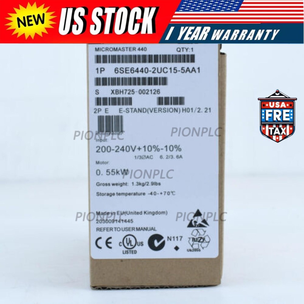 New Siemens 6SE6 440-2UC15-5AA1 6SE6440-2UC15-5AA1 MICROMASTER440 without filter