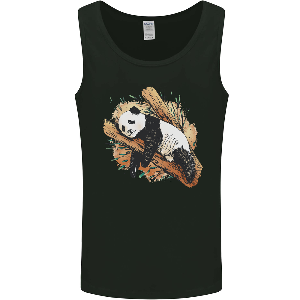 A Sleeping Panda Bear Ecology Animals Mens Vest Tank Top