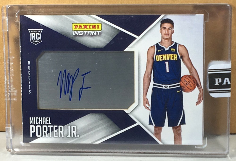 2018 Panini Instant Metal Michael Porter Jr Nuggets Rookie Auto 5/5