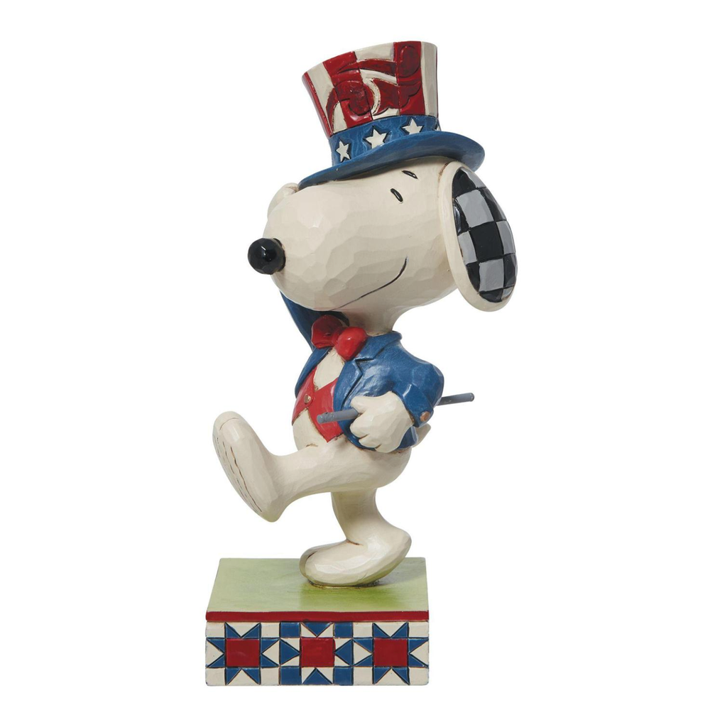 Patriotic Snoopy Marching Band with American Flag