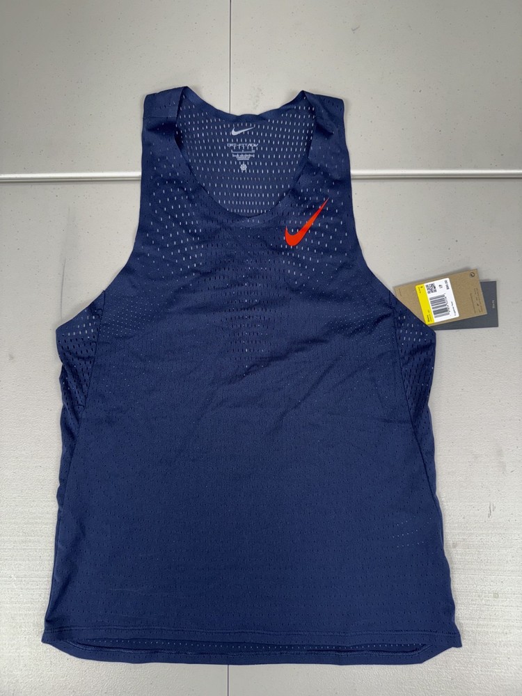 Nike Aeroswift Dri-Fit ADV Running Singlet Tank Obsidian FN4231-451 Pick Size