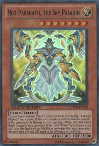 Neo-Parshath Sky Paladin CT08-EN009 Super Rare Limited Edition Lightsworn