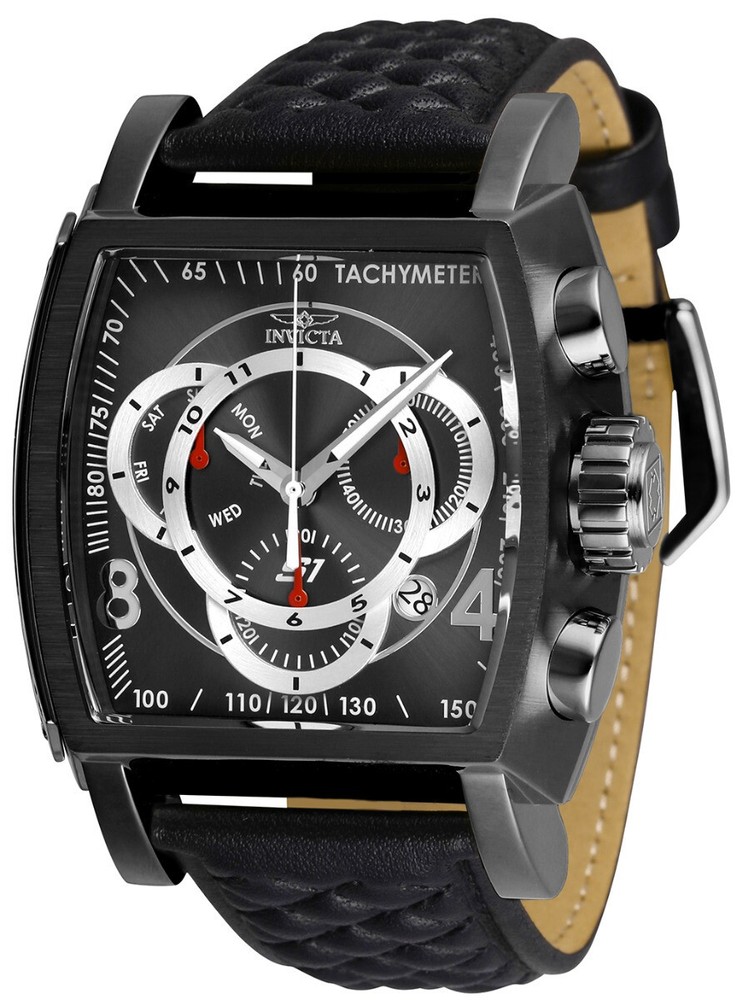 27924. Invicta S1 Rally Swiss Ronda Z60 FE Caliber Men's Watch - 48mm, Black