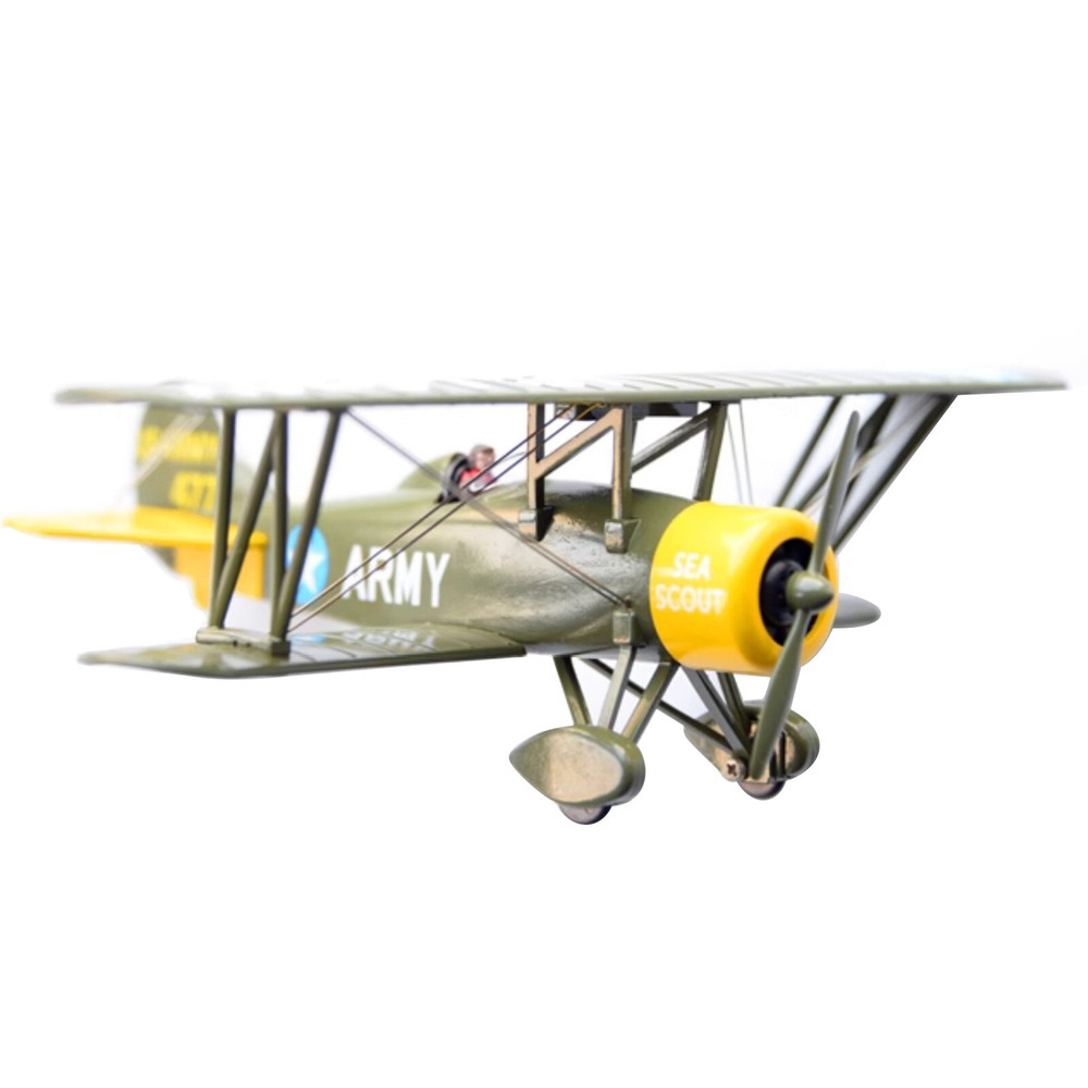New 1/48 Scale Diecast Alloy WWI US Army Biplane Fighter Aircraft Military Model