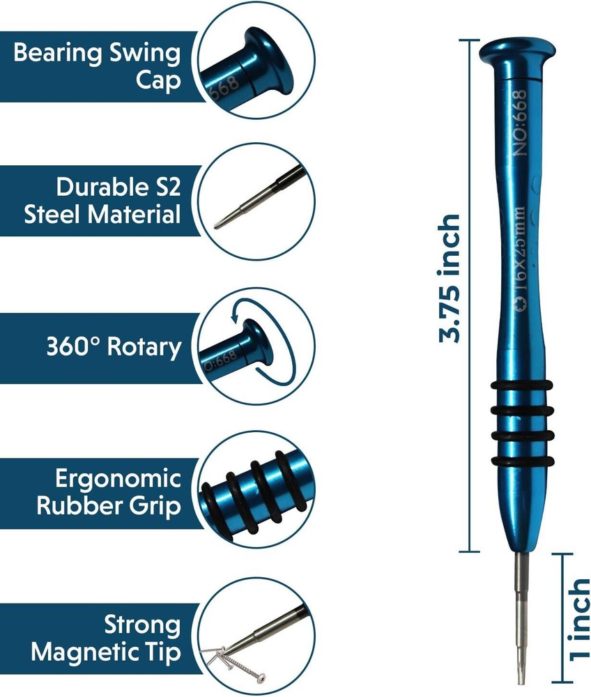Universal screwdriver for HDD/SSD and doorbell battery changes