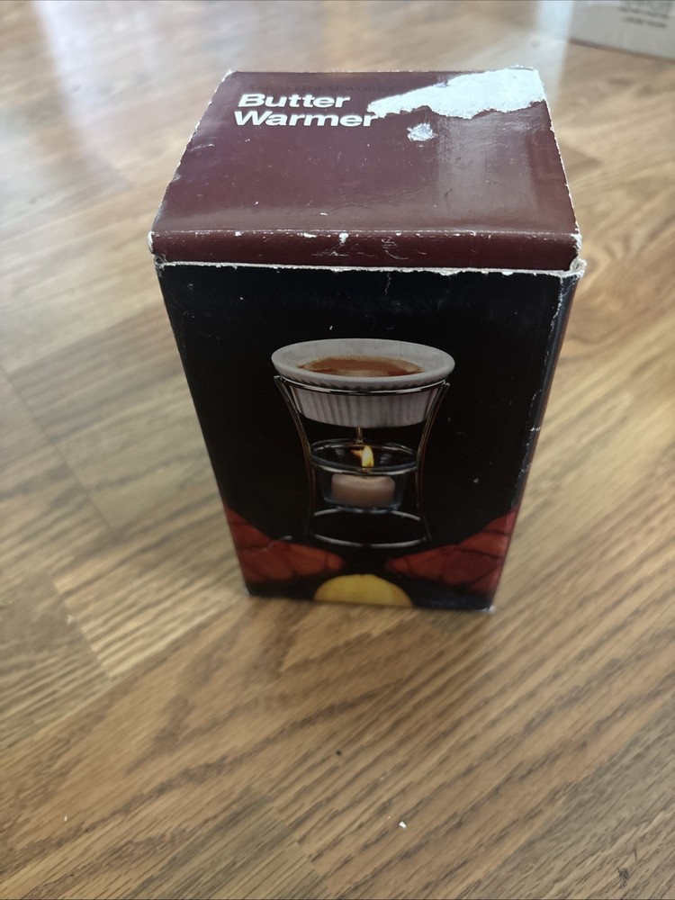 Vintage 1999 Amco Butter Warmer Model 593 Kitchen Ramekin Candle New in Box