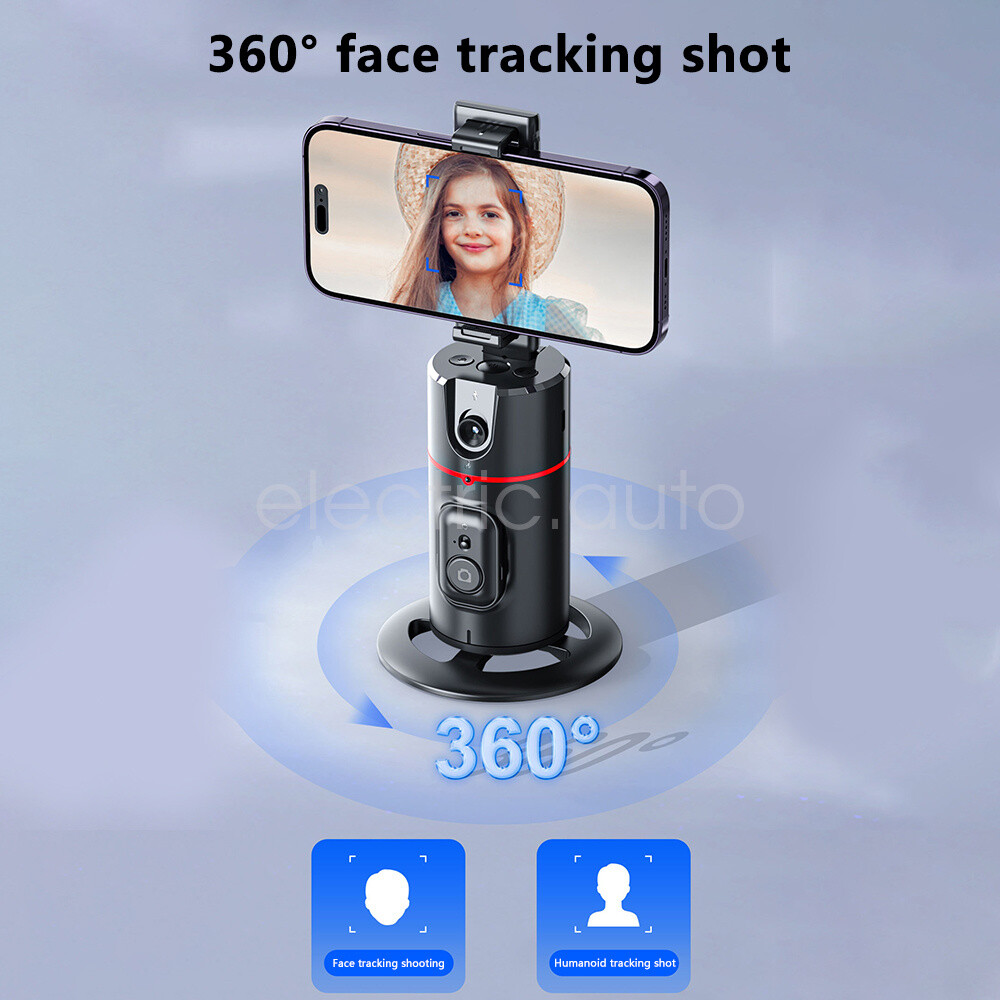 Auto Tracking Phone Holder 360° Rotation Phone Camera Mount For Video Recording