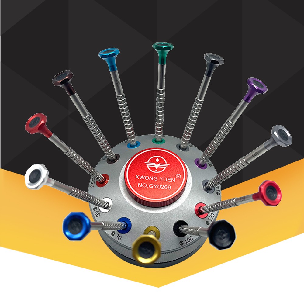 Watchmaker Repairing Tools Watch Screwdriver Set Stainless Steel Rotating Bases
