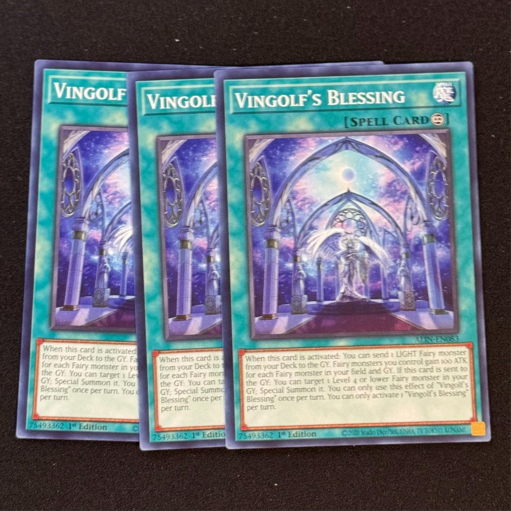 3x Vingolf's Blessing ALIN-EN083 Common Ally Boost TCG Card  