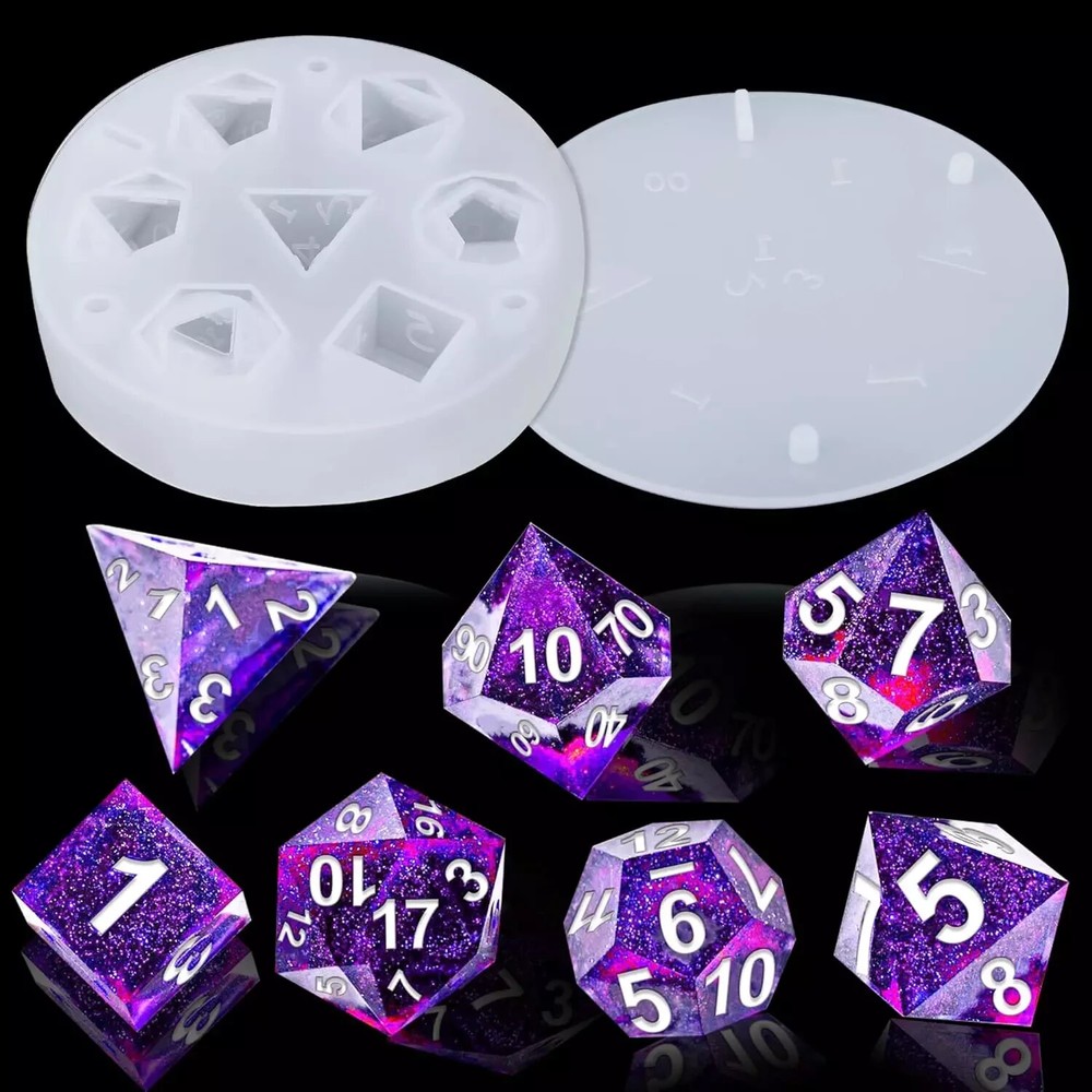 Custom DND Dice Silicone Molds for Epoxy Resin Crafting