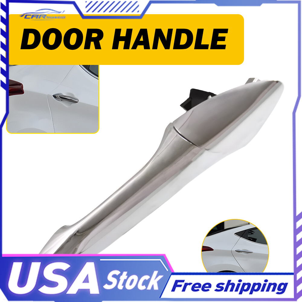 Exterior Door Handle For 2011-14 Hyundai Elantra RH Sedan Rear Chrome Plastic