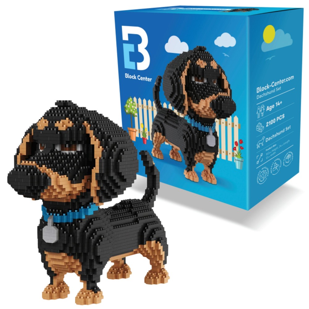 Dachshund Dog 2024 edition 3D Puzzle 2100 Pieces Building Blocks Set