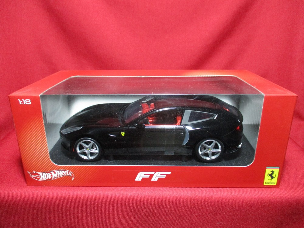 1:18 Scale Ferrari FF Four Black Hot Wheels Model Car Diecast Supercar Rare