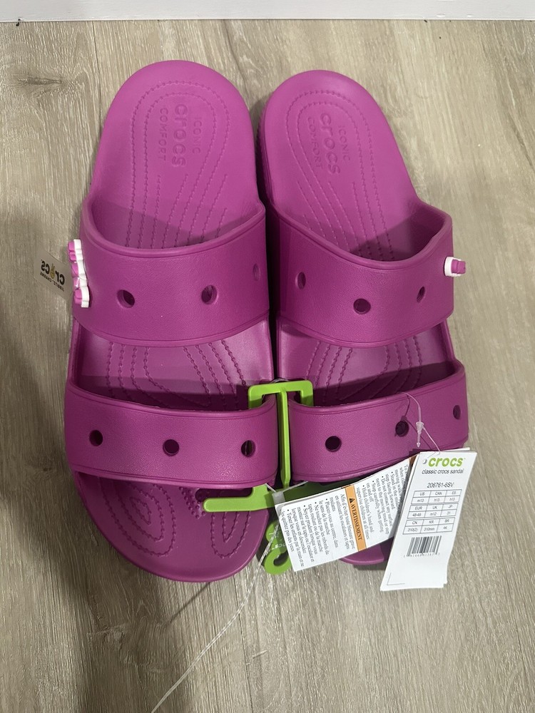 Nwt Crocs Classic Pink Slides Mens Size 13