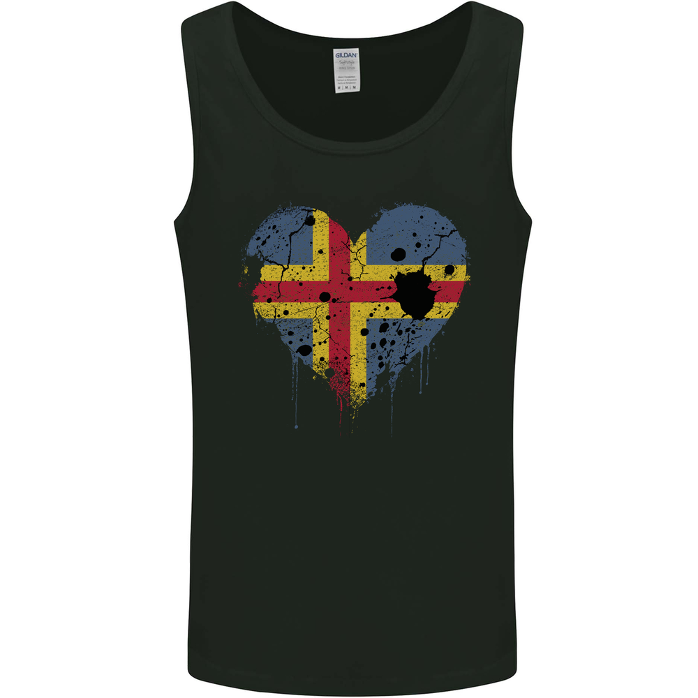 Love Flag Aland Football Mens Vest Tank Top