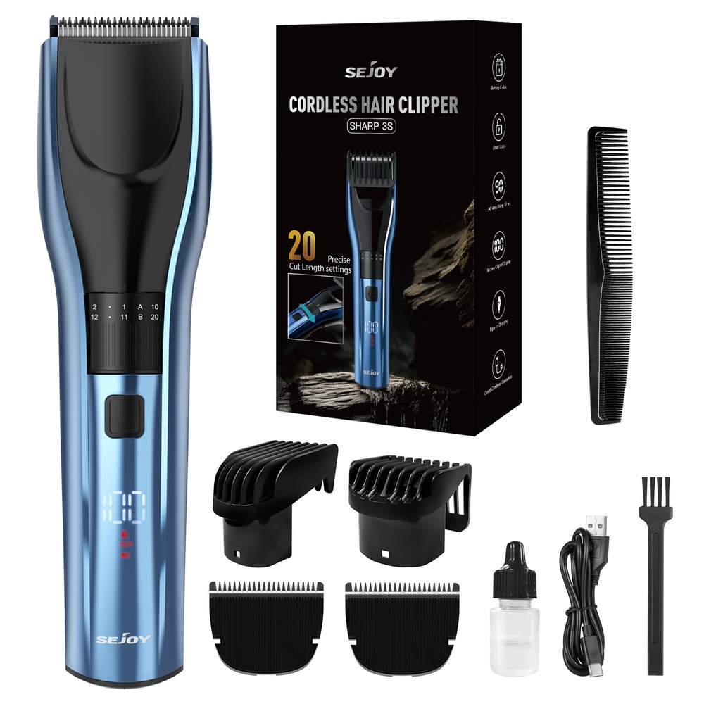 Professional Cordless Hair Trimmer for Men - US Electric Clipper Cutting Machine