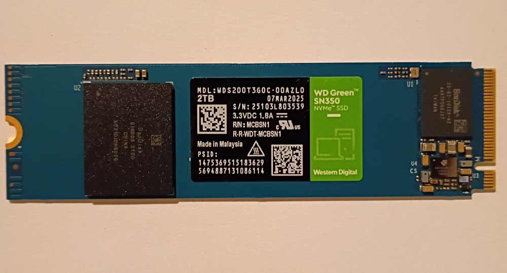 WD GREEN 2TB PCIe 3.0 x4 NVME M.2 2280 SOLID STATE DRIVE - 100% - 447 Hours ✅