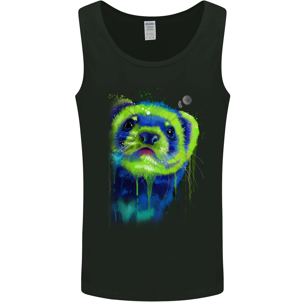 A Ferret Watercolour Mens Vest Tank Top