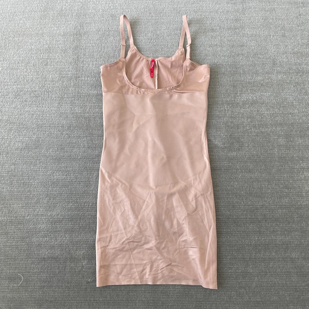 Spanx SmartGrip Open Bust Full Slip Nude Shapewear Small 10178R Dress
