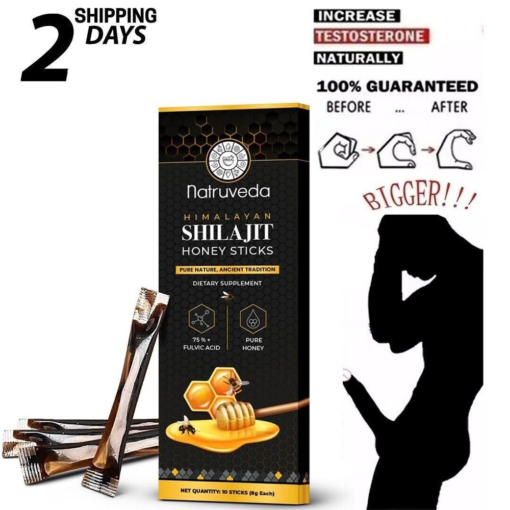 Pure Himalayan Shilajit Sticks with Organic Honey for Natural Sweetness - Free Shipping