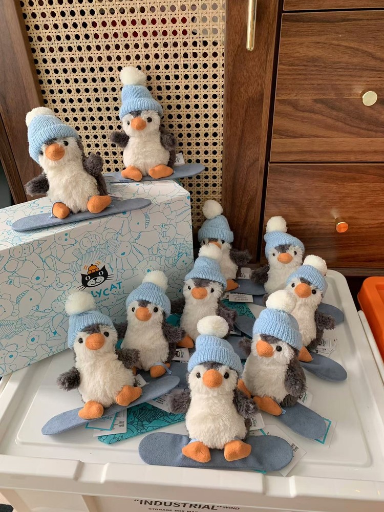 Jellycat Interesting and lovely Skateboarding Penguin Plush Doll Gift Kids Toy