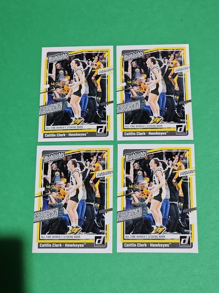 💎 Lot Of 4 Caitlin Clark RC 2024 Panini Donruss Highlights Cards No. H10 💎