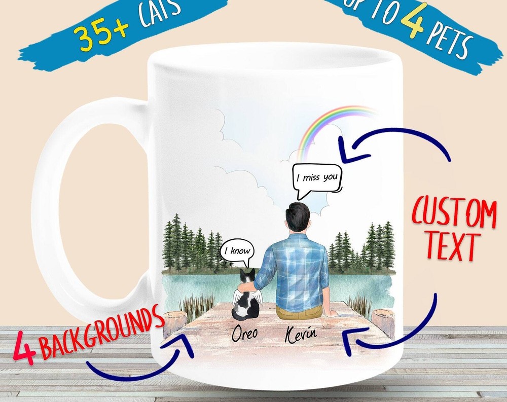 Personalized Cat Dad Memorial Gift Cat Dad Cat Lover Gift Cat Loss Gift They